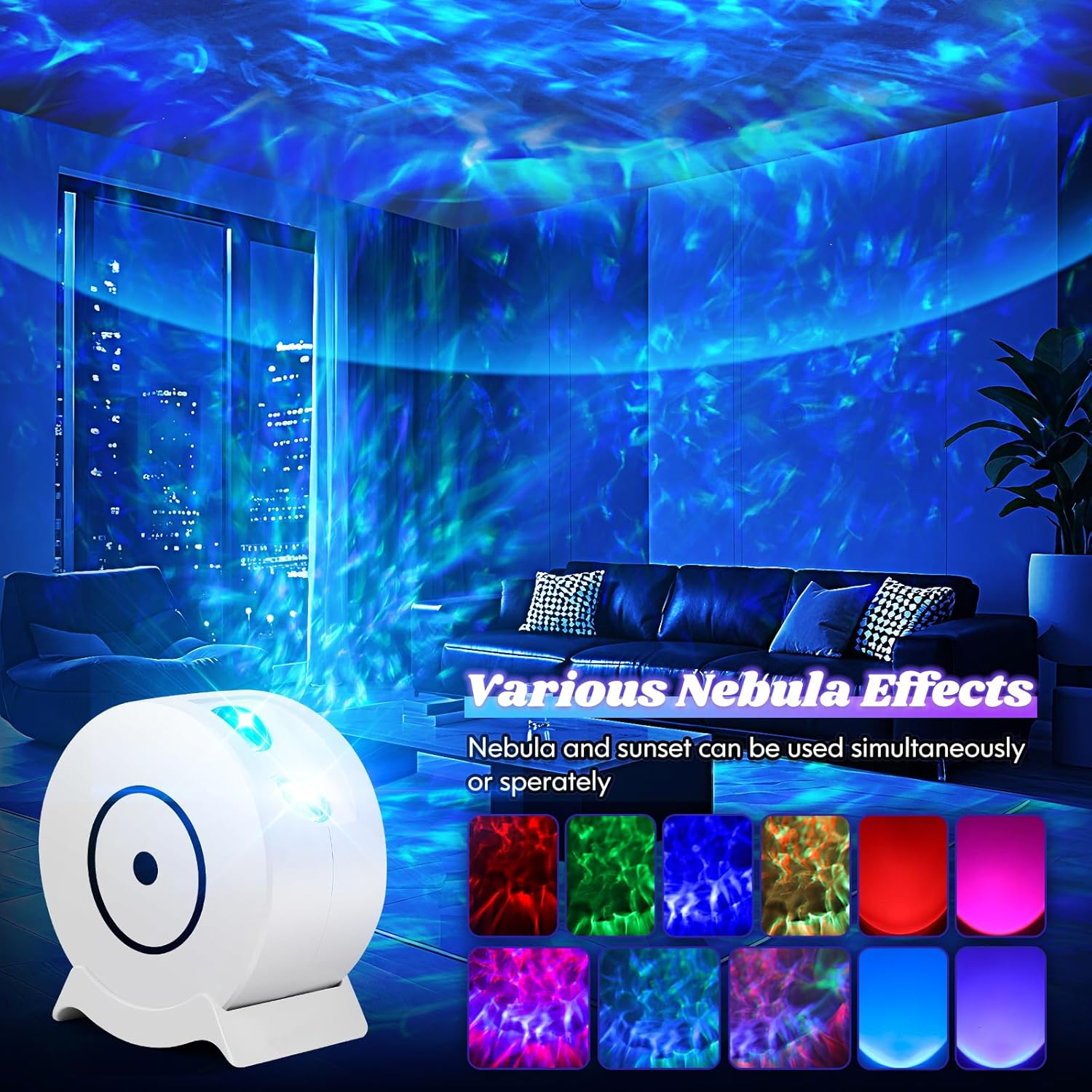 Galaxy Projector for Bedroom, Star Projector Galaxy Light with 17 Lighting Modes, Starry Nebula Ceiling Night Light with Timer and Remote, Room Decor, for Christmas, Birthdays