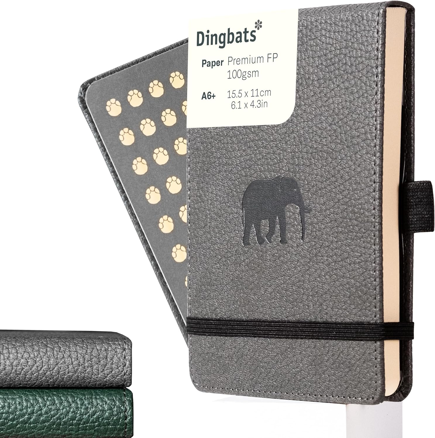 Dingbats A6+ Wildlife Green Deer Reporter Notebook - Plain Instead of Dingbats A6+ Wildlife Green Deer Reporter Notebook - Graphed