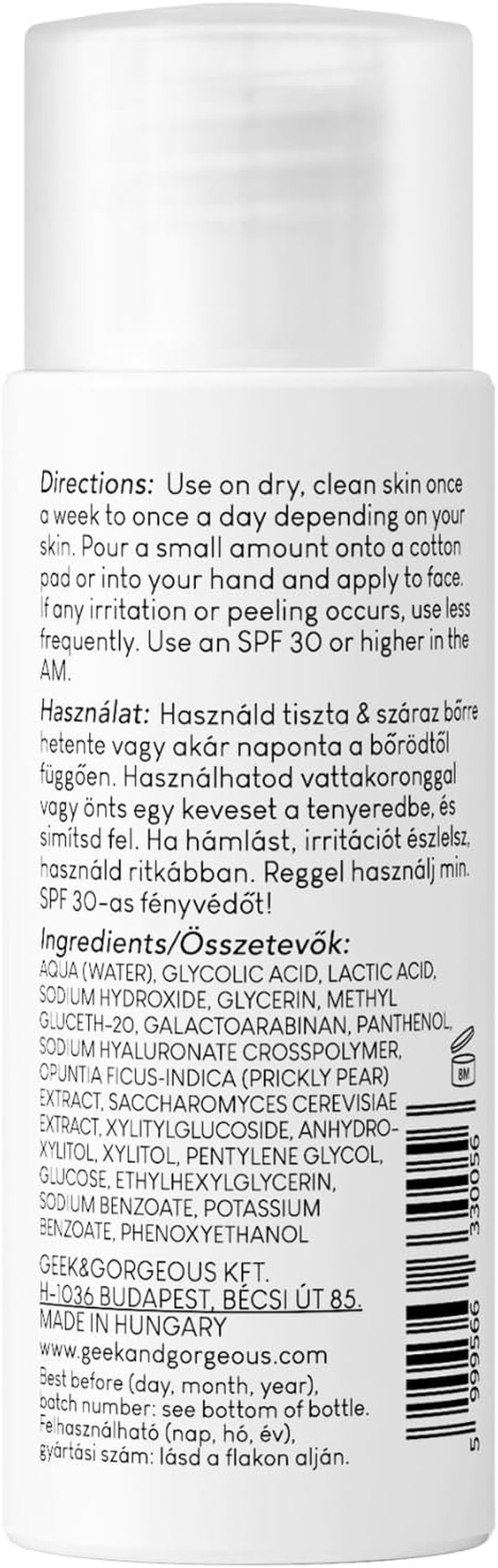 Smooth Out Geek & Gorgeous Exfoliant - 10% Glycolic Acid + 2% Lactic Acid (30 Ml) image number 3