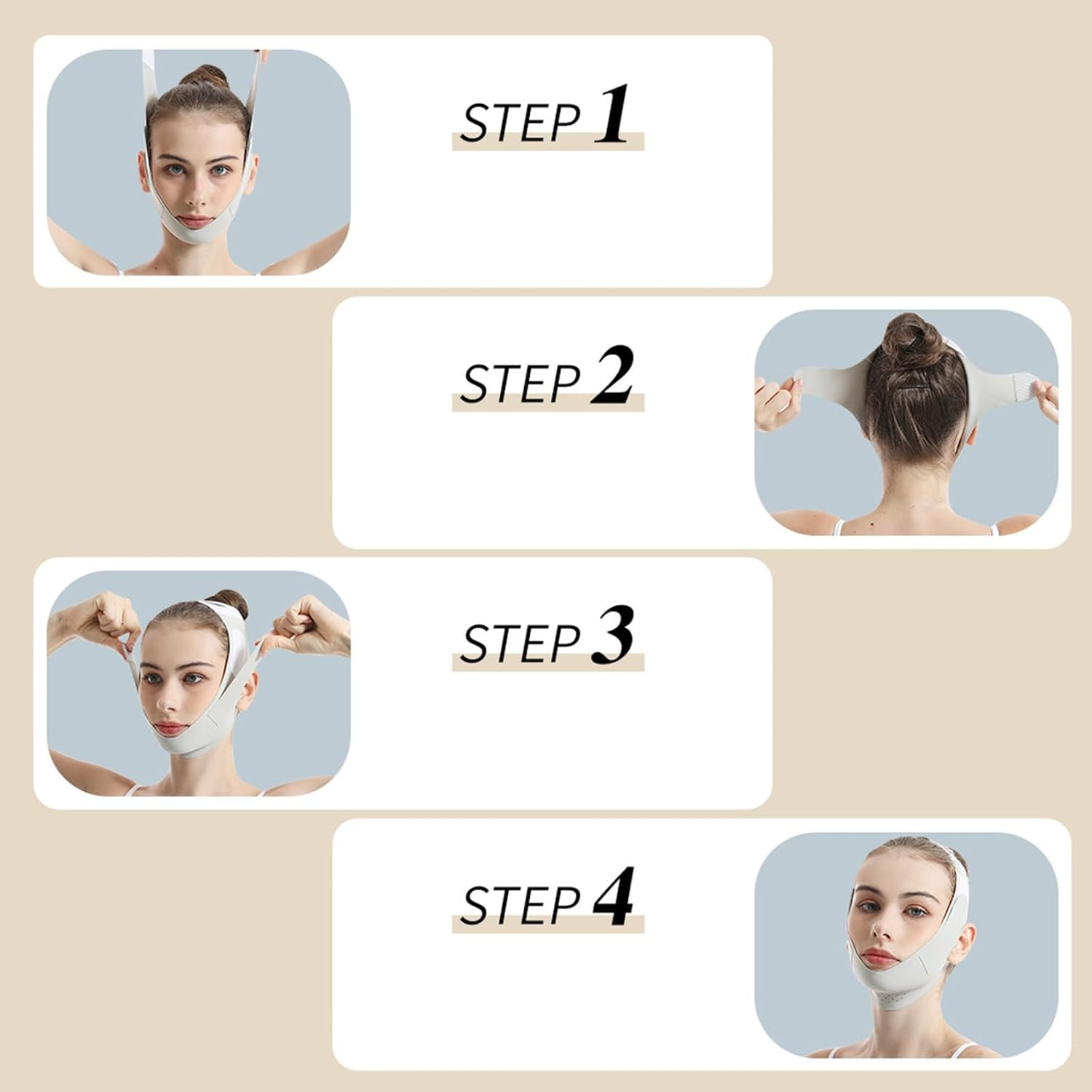 V Line Lifting Mask, Reusable Chin Strap for Sleeping，Face Lifting Strap, Face Toning Belts, Double Chin and Sagging Shape and Tighten Face, Jaw Exerciser (Green) image number 2