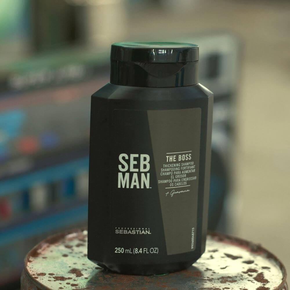 SEB MAN the BOSS - Thickening Volume Shampoo for More Fullness - Strengthening Shampoo with Guarana Extract and Stimulating Fragrance of Bergamot and Pink Pepper - 250 Ml image number 1