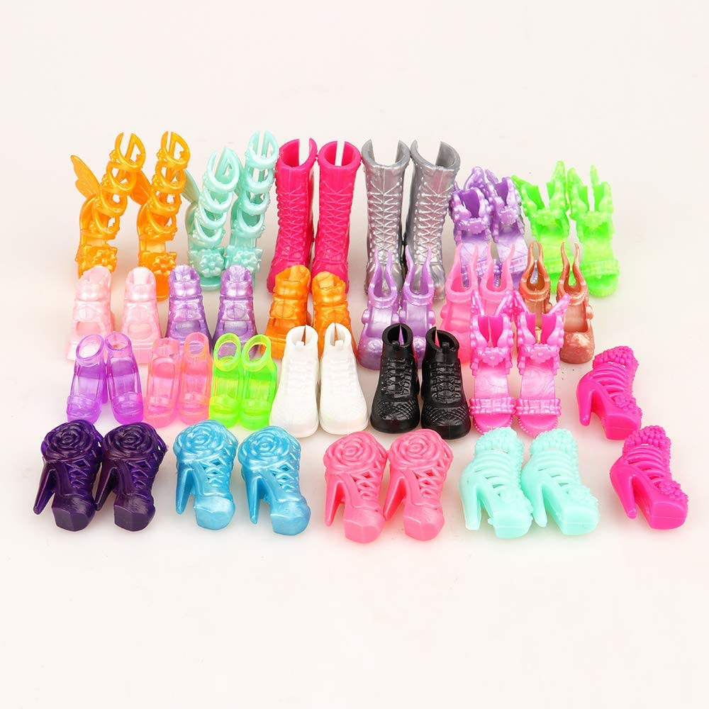 Barwa 50 Shoes Randomly Style for 11.5 Inch 28 - 30 CM Dolls Include Boots, High Heels, Dance Shoes, Slippers and Other Kinds image number 5