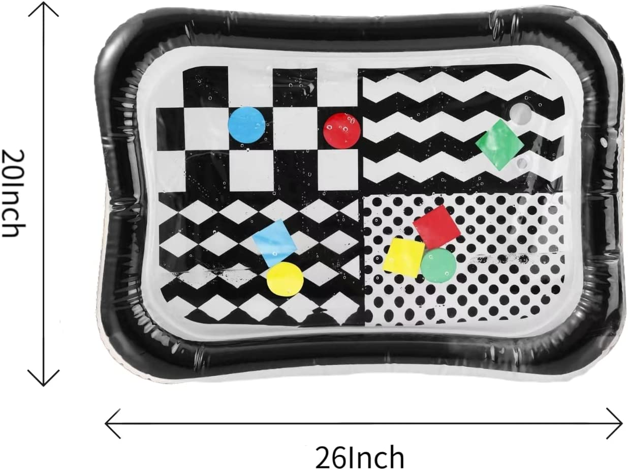 Pandaear Tummy Time Water Mat for Baby, Inflatable Water Play Mats Toys for Infants Newborn Toddlers 3 6 9 Months Girls and Boys