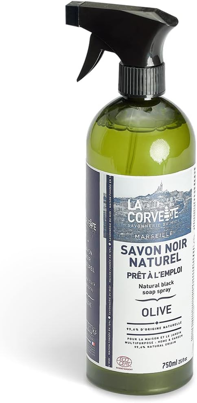 La Corvette Black Ecological Liquid Soap Olive Spray Ecocert 750Ml image number 1