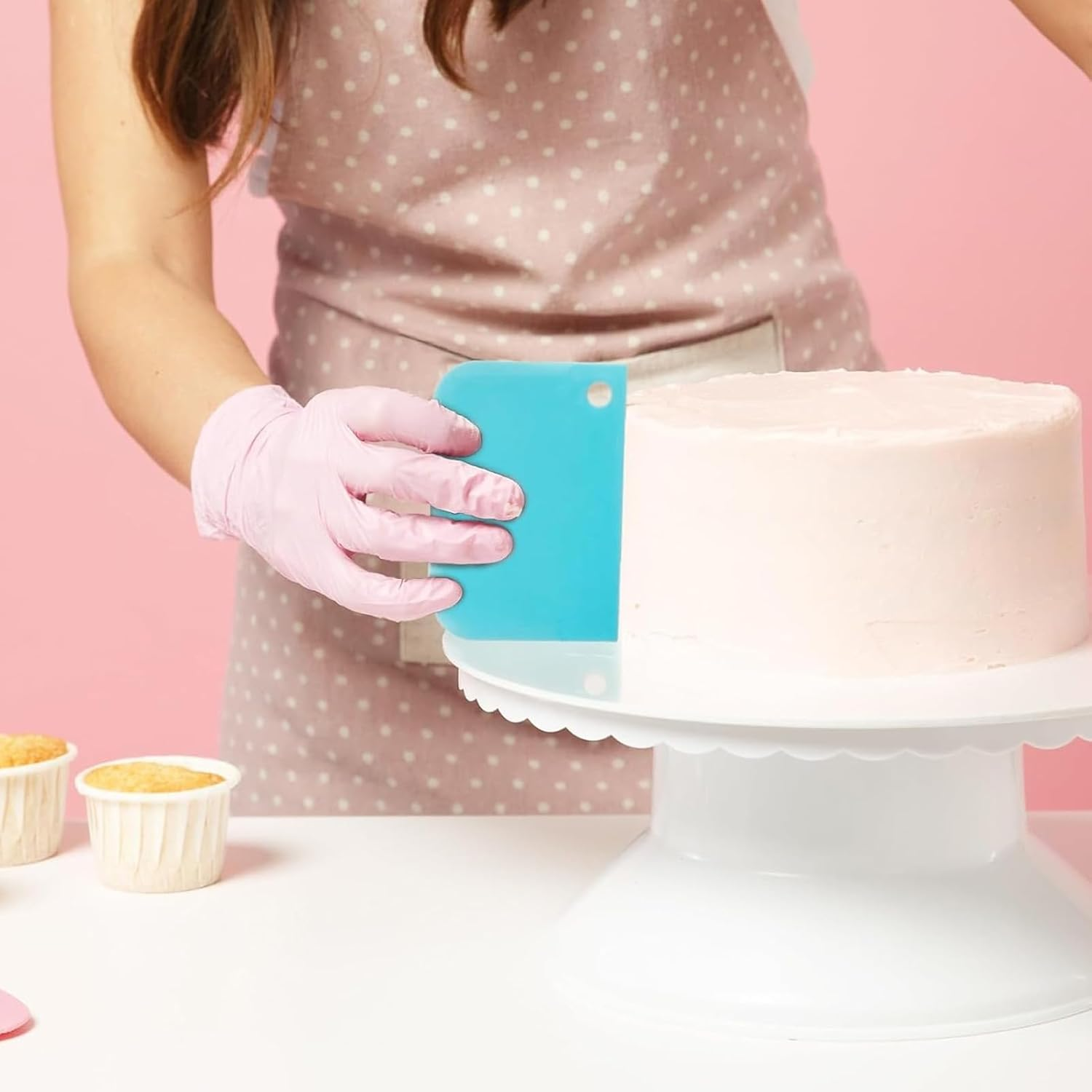 Piping Bags and Nozzles Set of 124 Pcs 100 anti Burst Piping Bags, Cake Decorating Kit with 16 Piping Tips, 1 Pastry Bags, 3 Cake Scrapers, 2 Couplers, and 2 Icing Bags Ties for Decorating Cakes image number 6