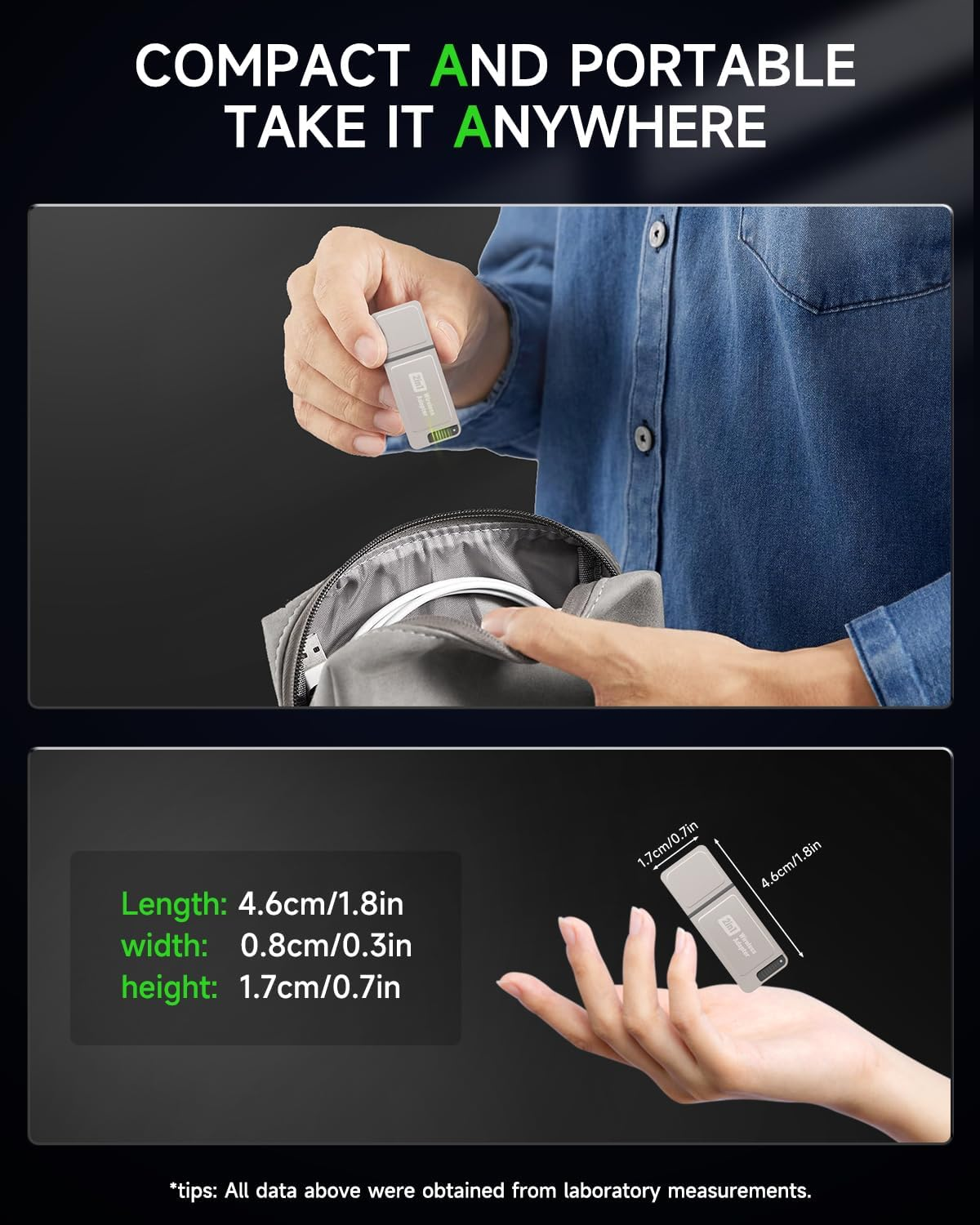 Wierless Carplay Adapter, Spedal CL321 Carplay Dongle - Fast Pairing, Auto Reconnect, Mini Metal Design with USB A-C Adapter, Compatible with Iphone 6+ and Cars from 2016+ image number 1