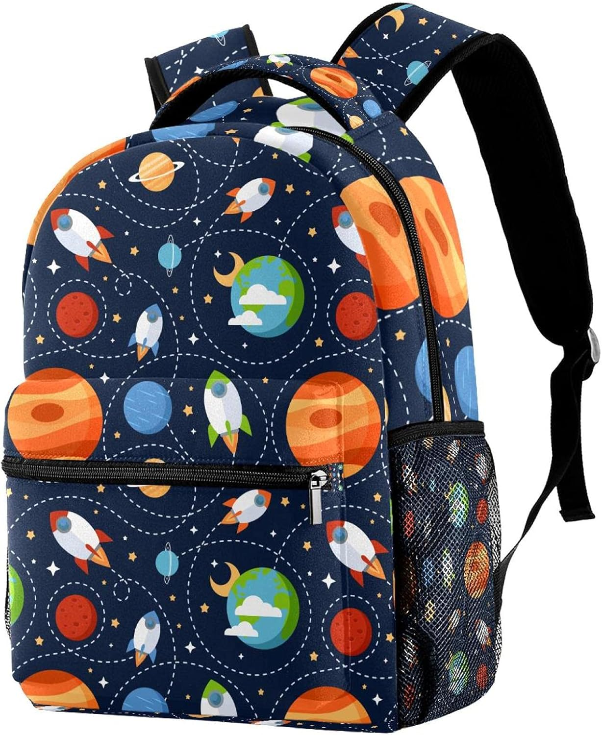Rockets, Planets, Stars Backpack Students Shoulder Bags Travel Bag College School Tote Backpacks