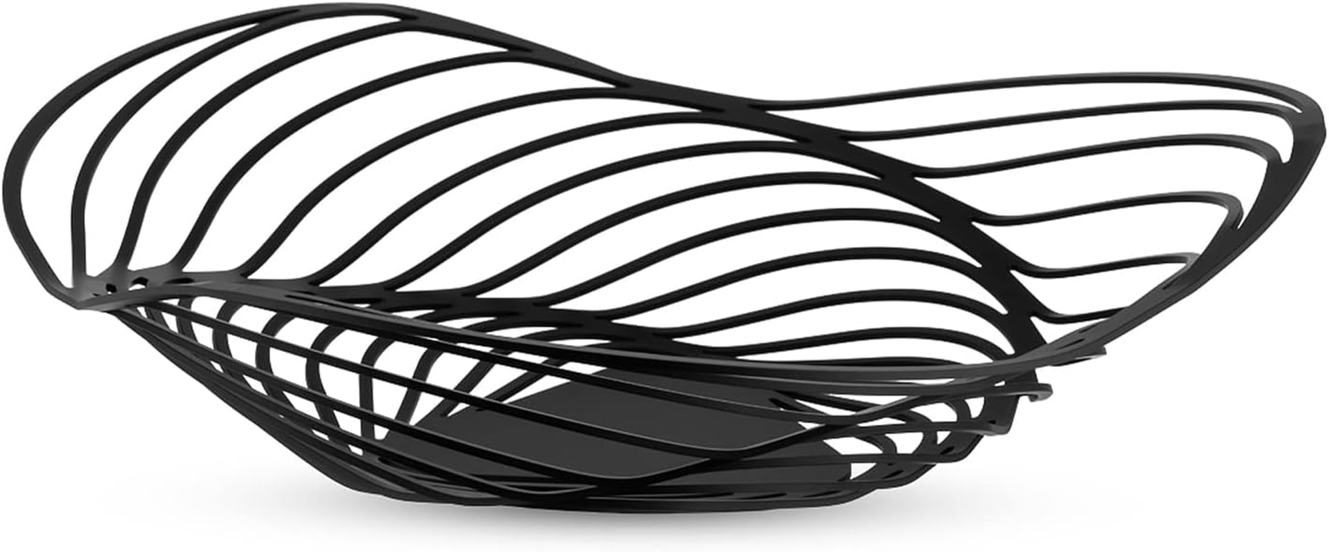 Alessi Trinity ACO03 B - Design Fruit Bowl, in Steel Colored with Epoxy Resin, Large, Black