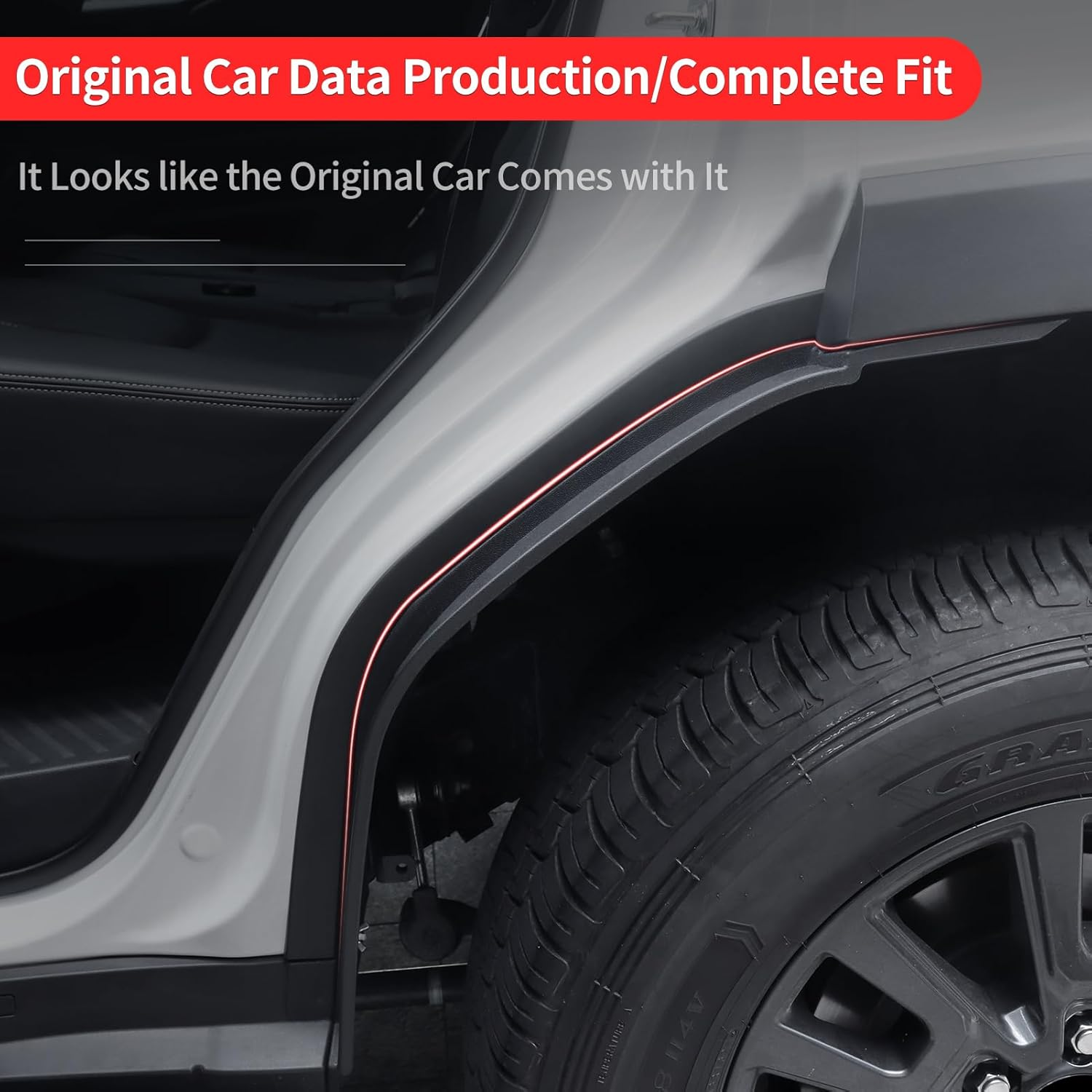 Rear Wheel Anti-Mud Fender for 2024 2025 Toyota Land Cruiser 250 1958 Prado Lc250 J250 No Drilling Splash Guard Interior Modification Accessories image number 6
