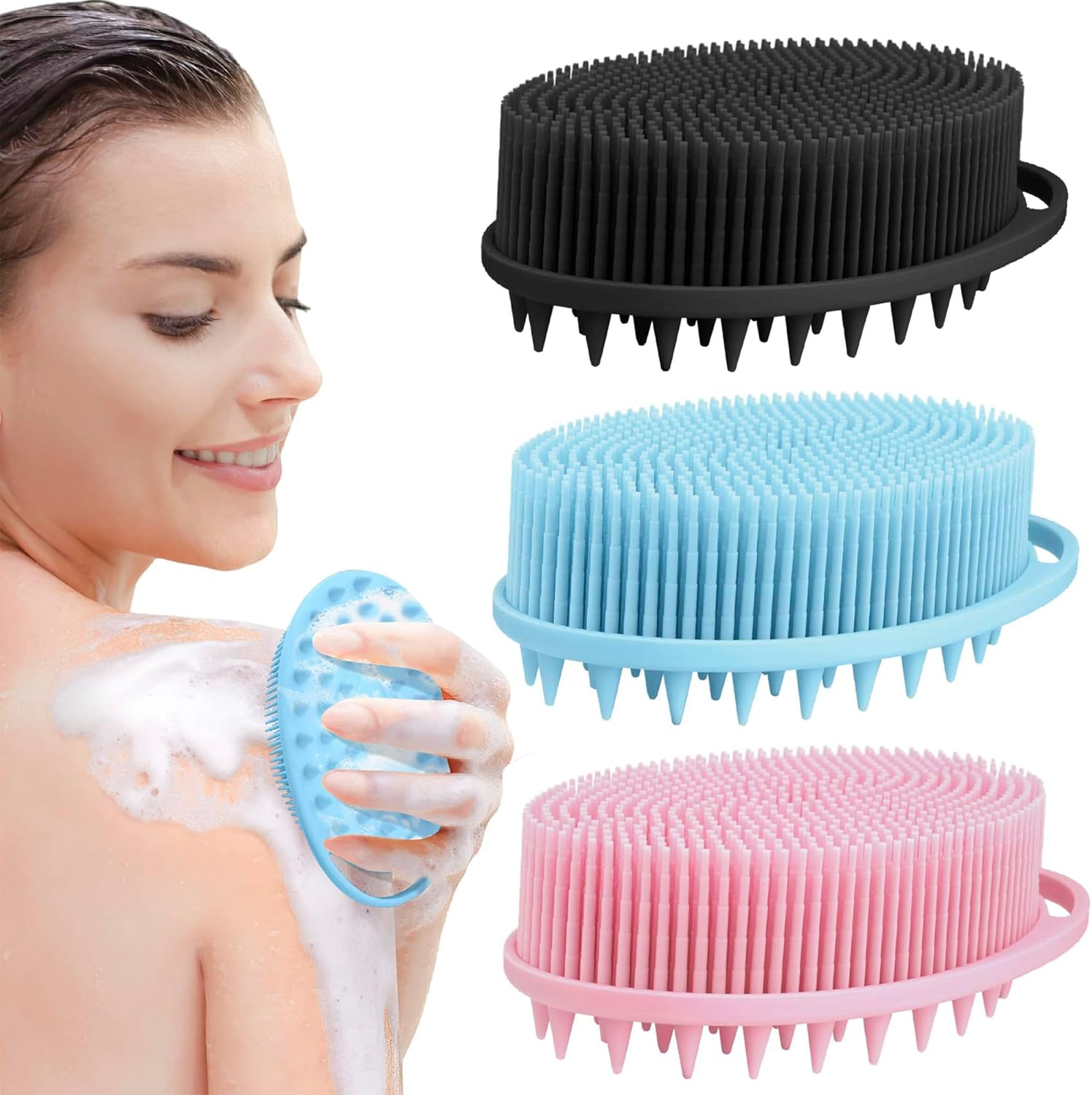 Silicone Body Scrubber Silicone Loofah Silicone Shower Scrubber Silicone Loofah Silicone Body Scrubber Silicone Face Scrubber Exfoliating Body Scrubber Shower Scrubber Body Silicone Loofah Men