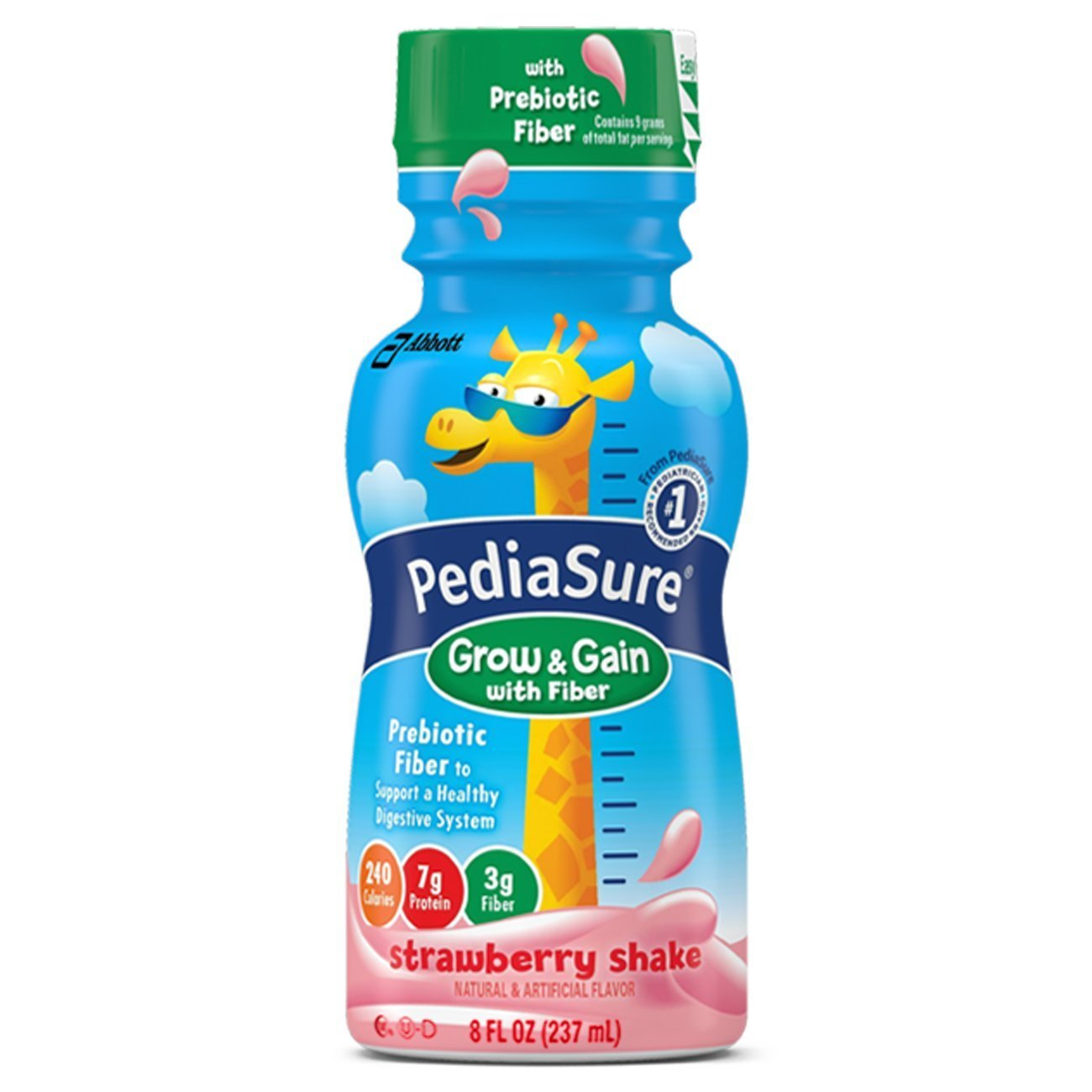 Pediasure Grow & Gain with Fiber Nutrition Shake for Kids, Strawberry, 8 Fl Oz (Pack of 6) image number 5