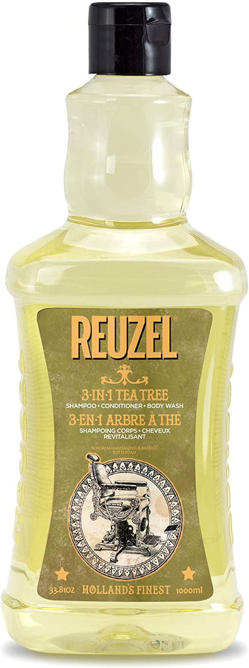 Reuzel 3-In-1 Tea Tree Shampoo - Cleanses Hair and Body - Soothes and Moisturizes Your Skin and Is Ideal for Overall Scalp Care - Rinses Clean and Can Be Used Daily - Vegan Formula - 100 Ml