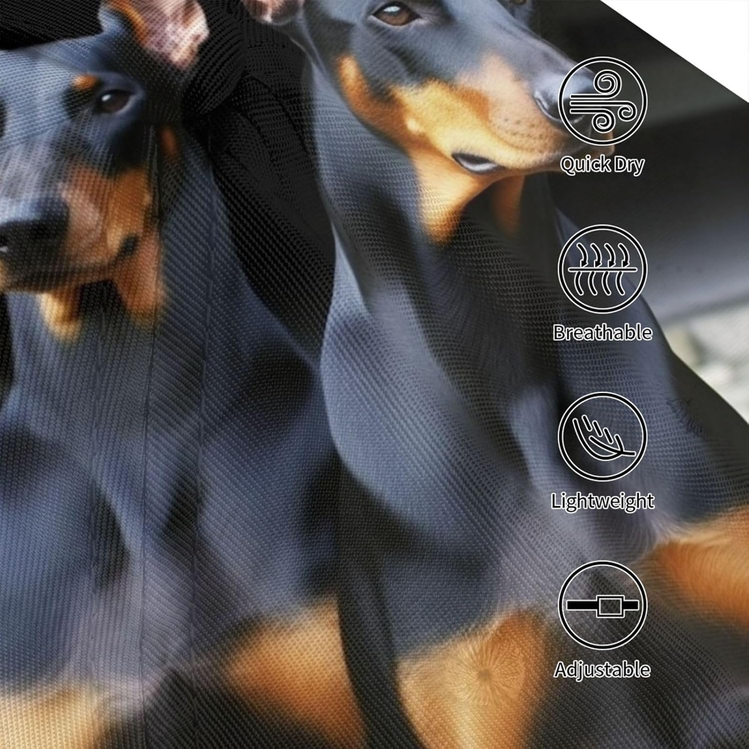 Doberman Baseball Cap for Women Men Classic Adjustable Summer Sun Hat Sports Stylish Trucker Hat Golf Cap Dad Hats for Running Workout Black, Black image number 1