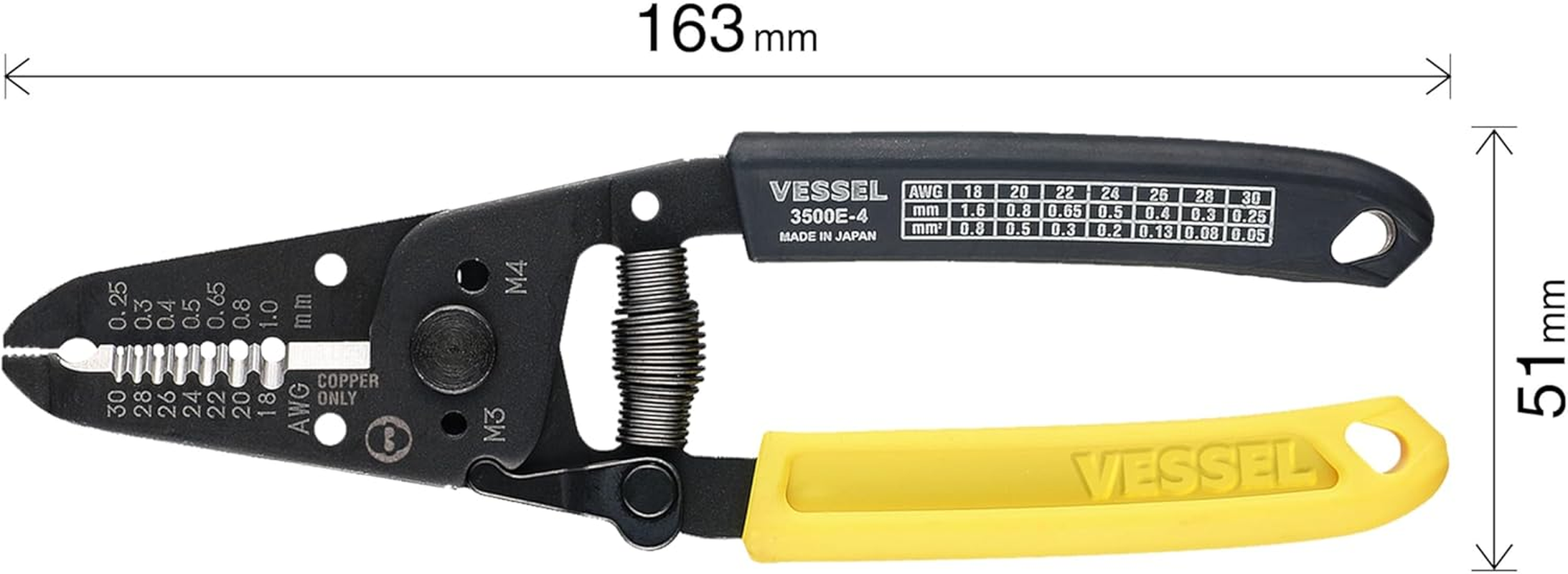 VESSEL Wire Stripper with Screw Cutter 3500E-4