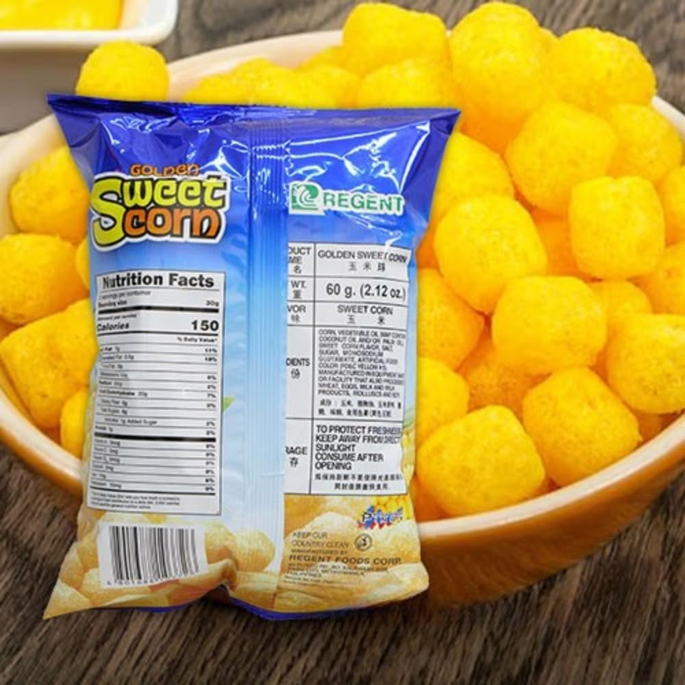 Regent Golden Sweet Corn Snacks 60 G (Pack of 3) image number 2