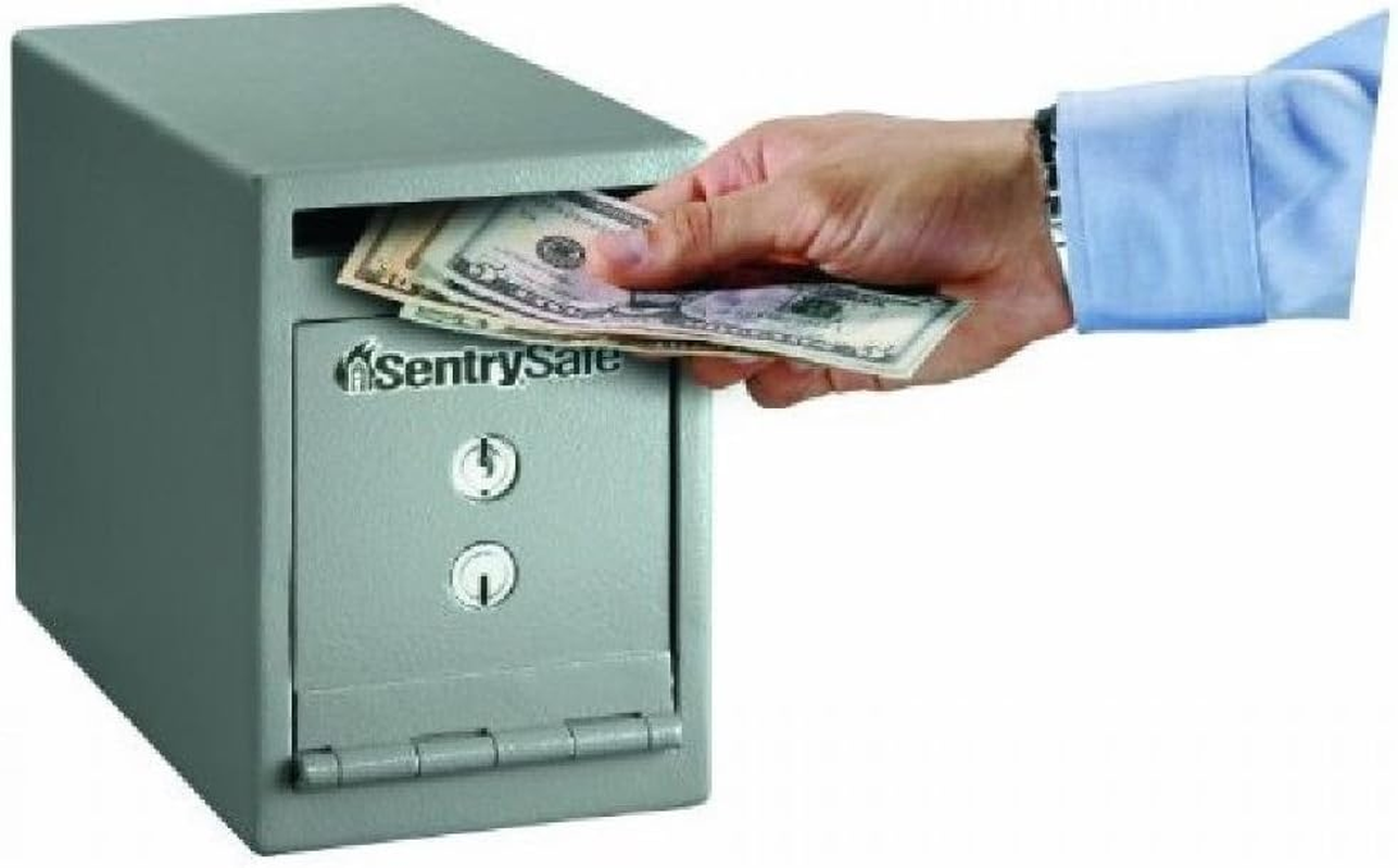 Sentrysafe Depository Safe with Dual Key Lock, Steel Drop Slot Safe for Offices and Businesses, Stores Cash, Money, 0.23 Cubic Feet, 8.5 X 6 X 12.3 Inches, UC-025K image number 2