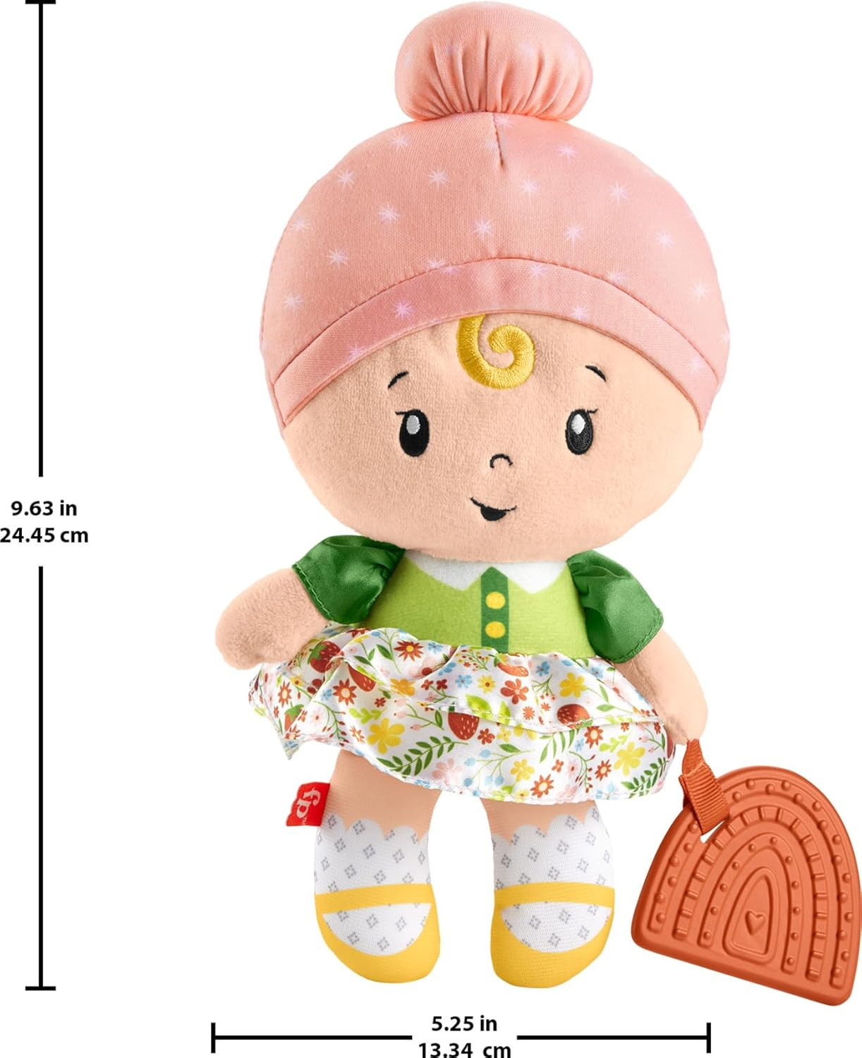 Fisher-Price Baby Sensory Toy Cuddle & Chime First Babydoll for Infants Ages 6+ Months, Each Sold Separately image number 3