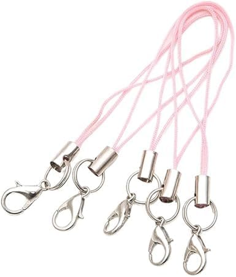 HODASHI 20Pcs Mobile Phone Rope Strap Charm Lariat Lanyard Phone Charms with Lobster Clasp Cords for Cellphone USB Drive, Keychain DIY Jewelry Accessories