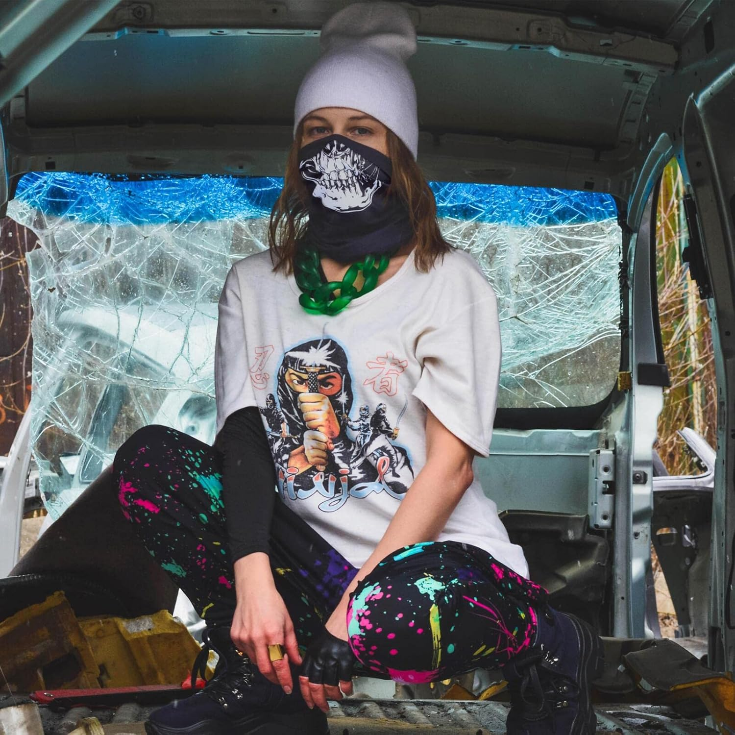 Fuinloth Balaclava Shiesty Ski Mask, Summer Motorcycle UV Protector Neck Gaiter for Men/Women - Camouflage image number 7