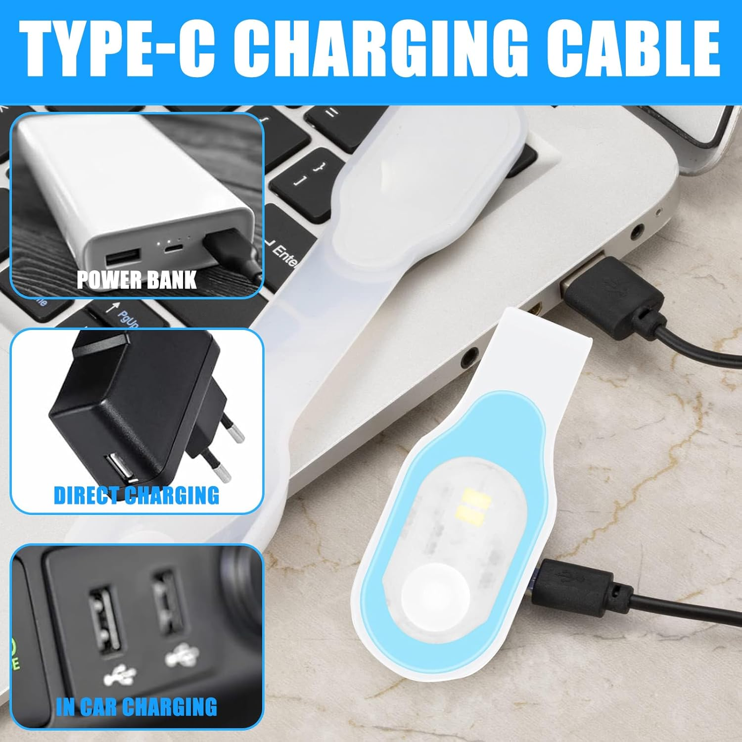 2 X Nursing Night Light Clip, LED Clip Light, USB Rechargeable Magnetic, 3 Modes, Mini Night Light, Nurse, LED Safety Light for Night Shift Nurse, Running, Jogging, Camping image number 1