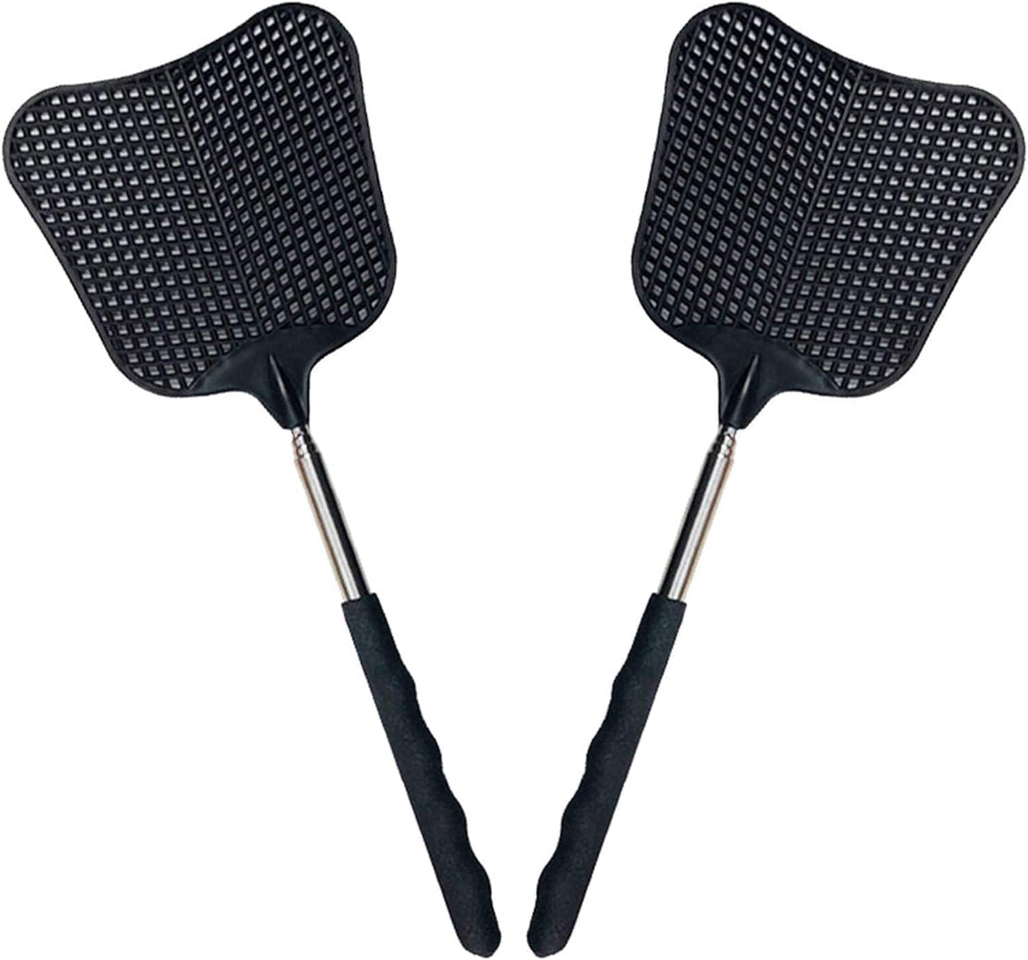 Telescopic Fly Swatters, Durable Plastic Fly Swatter Heavy Duty Set, Flyswatter with Stainless Steel Handle for Indoor/Outdoor/Classroom(2 Pack) image number 5