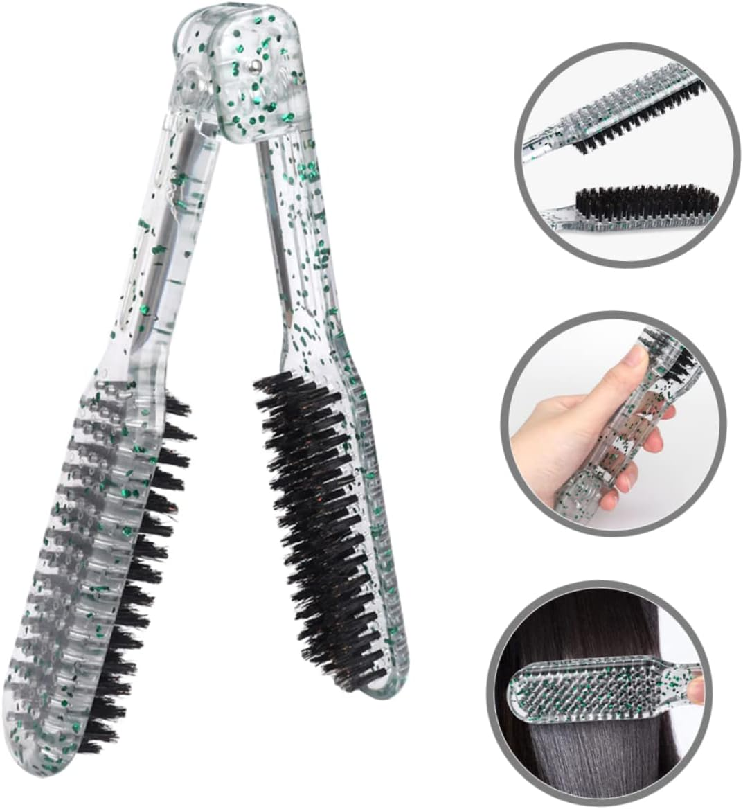 AUTSUPPL Professional Clamp Hair Brush for Rapid Straightening Styling Comb Bristle for Women Hair image number 6