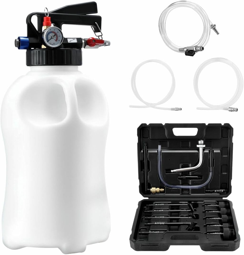 AUSWAY 10L Transmission Oil Filling System Liquid Transfer Fluid Pump Tool Dispenser Pneumatic Gearbox Filler Extractor Automotive 15 ATF Refiller image number 5