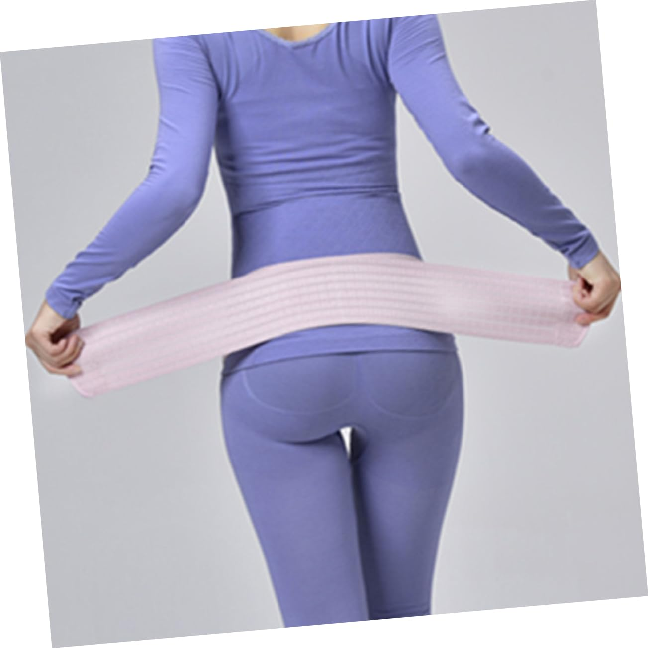 Pregnant Women Breathable Abdominal Belt Dual-Layer Postpartum Pelvic Support Waist Care Band Maternity Belly Band Pink Free Size image number 5