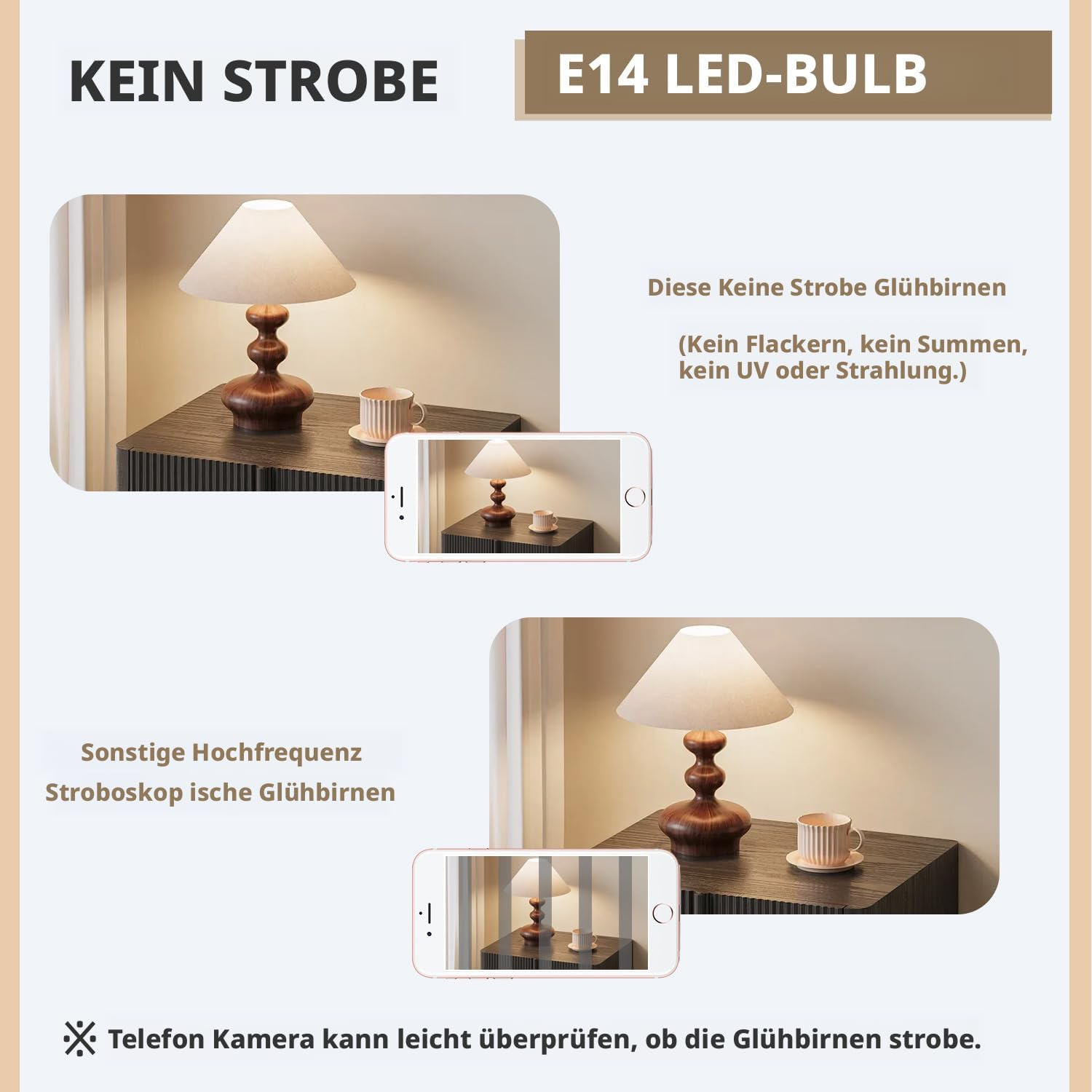 Linqzxz E14 LED Bulbs, 2W Candle Lamps Equivalent 20W, 6000K Daylight White, AC 220-240V Bulbs for Home, Garage, Warehouse, Indoor - LED Corn Bulbs, Pack of 3 image number 1