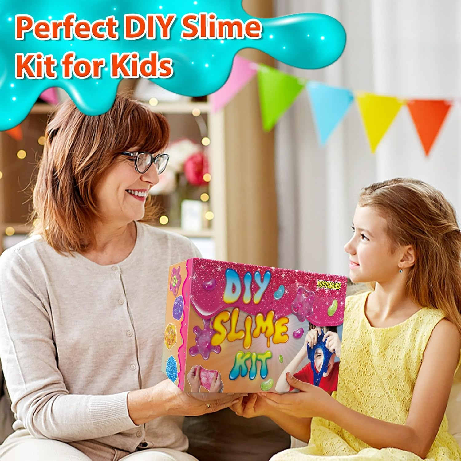 12 Cups DIY Slime Kit Slime Making Kit for Girls 10-12 Crystal Clear Slime Glow in the Dark Slime with Add-Ins Foam Balls Charms Slime Party Favours Gift Toys for Kids image number 4
