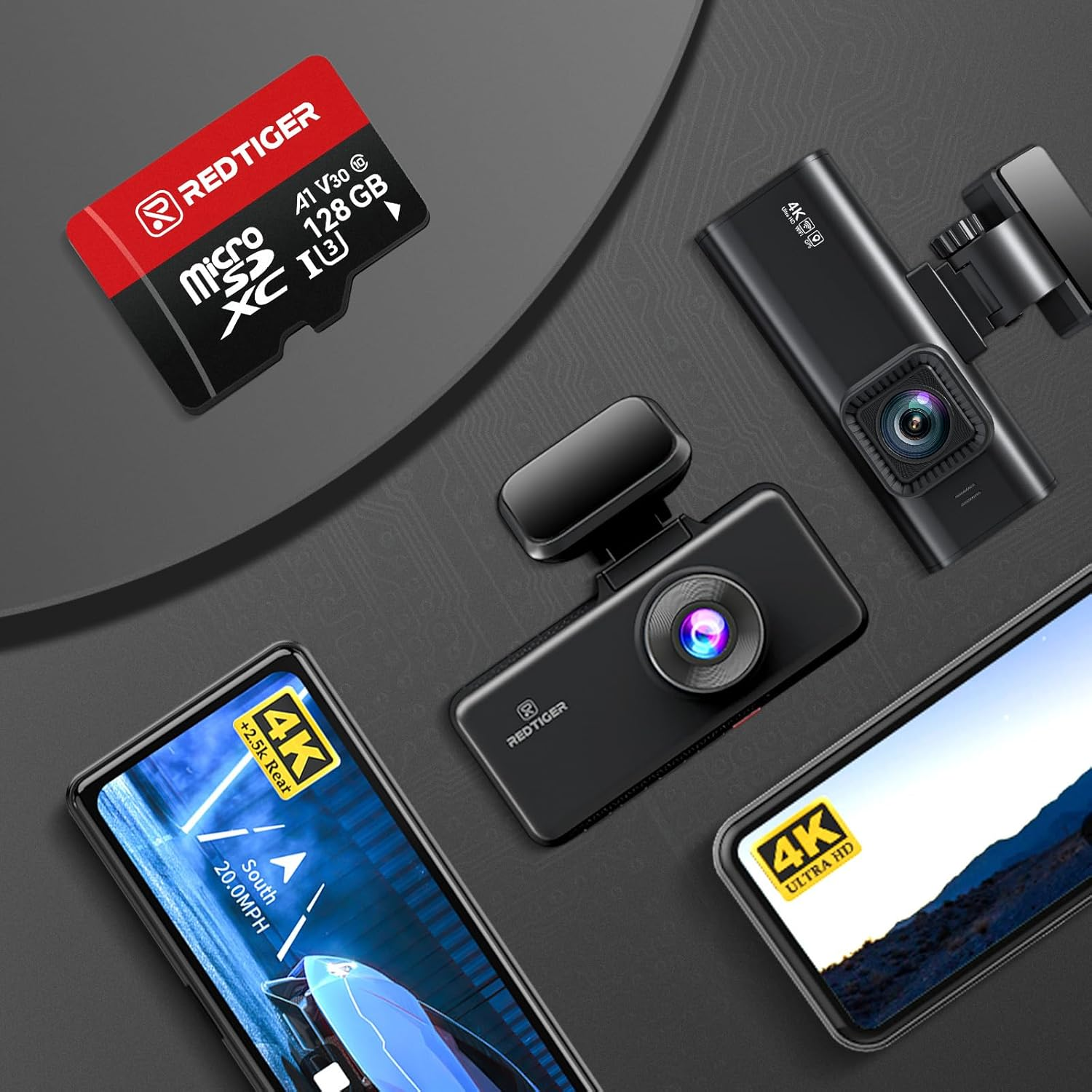 REDTIGER High Speed 128GB Micro SD Card with Adapter, Microsdxc UHS-I Class 10, U3, V30 A1, Support for Dash Cam and 4K Video Recording, Compatible Only with F7NP & F7N Touch image number 3