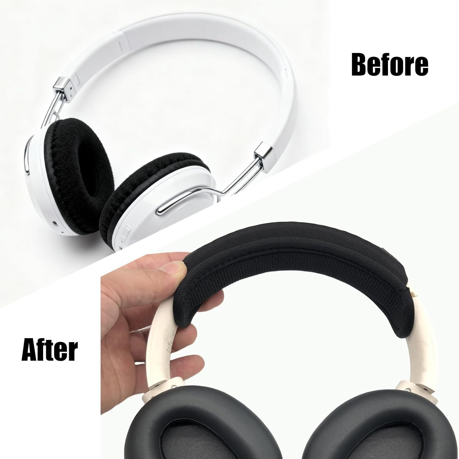 2 Universal Headband Covers, Suitable for Sony Wh-1000Xm5, Bose Quiet Comfort Qc25, Qc35Ii, Qc45, Beats Solo3, as Well as Headband Cover Accessories for Anker, Sennheiser, Jbl, Jabra, Edifier, Etc. image number 4