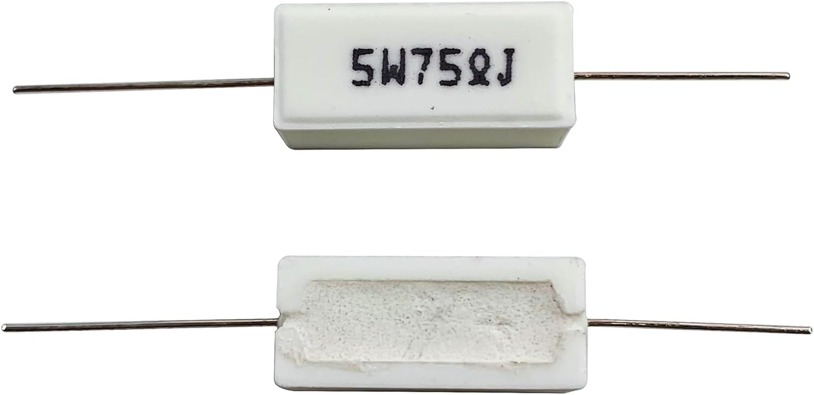 30 Values 60 Pieces Ceramic Cement Resistor KIT 5W Resistance 5 Watt &plusmn;5% Power Resistors (0.01 Ohm - 100 Ohm) image number 3