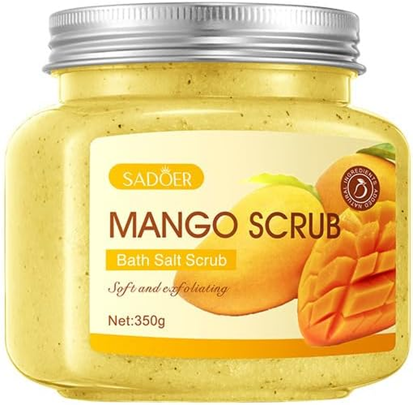 Exfoliating Body Scrub,Body Scrub, Mango Bath Salt Scrub, Cleansing Pores, and Body Care. (Mango Bath Salt Scrub 350G) - Blueberry Bath Salt Scrub 350G image number 4