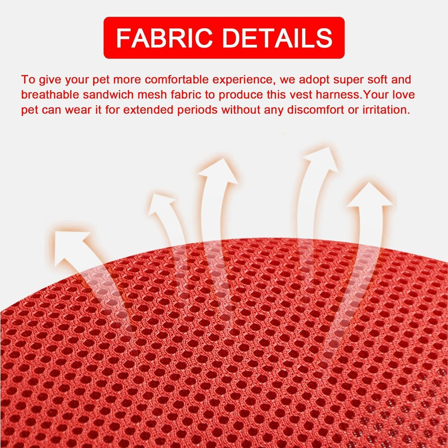 Skmeditec Cat Harness and Leash Set: Upgraded Escape Proof Vest with Lead for Large Cat Small Dog Puppy Walking, Soft Jacket Reflective Strips L Size Red image number 3