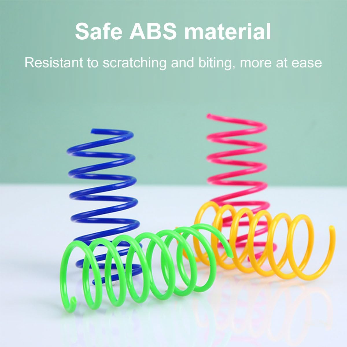 Interactive Spiral Cat Toy, Cat Spring Toys, Cat Toy Spiral, Colourful Spiral Cat Toy, Plastic Spiral Feathers Interactive Toy, Interactive Cat Toy for Cats, 20 Pieces image number 6