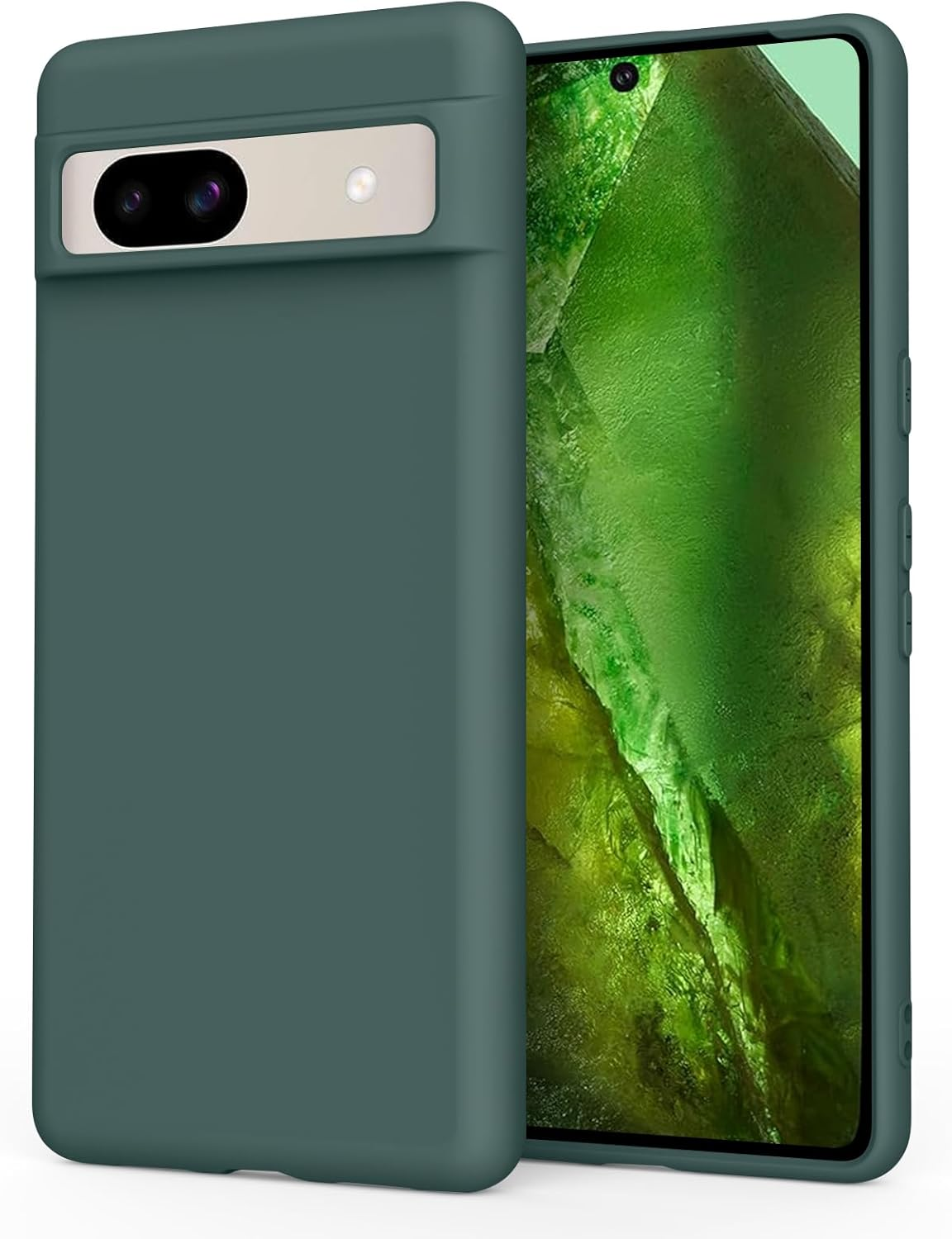 Case for Google Pixel 8A Case 6.1-Inch 2024, Soft Silicone Case Adjustable All-Round Protective Mobile Phone Cover for Goole Pixel 8A Smartphone Women Men (Black)