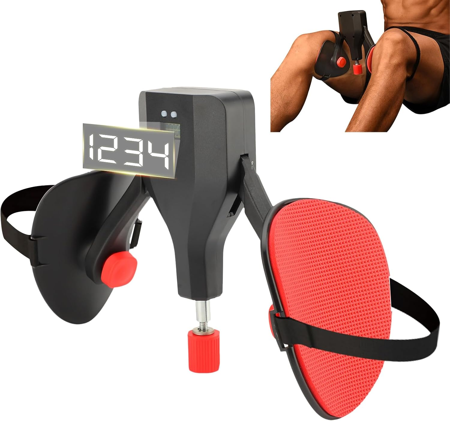 Thigh Trainer,77 Lbs Adjustable Inner Thigh Exerciser,Pelvic Hip Kegel Floor Trainer Strength Exercise Buttock Glute Legs Workout Equipment with Counting Display image number 5