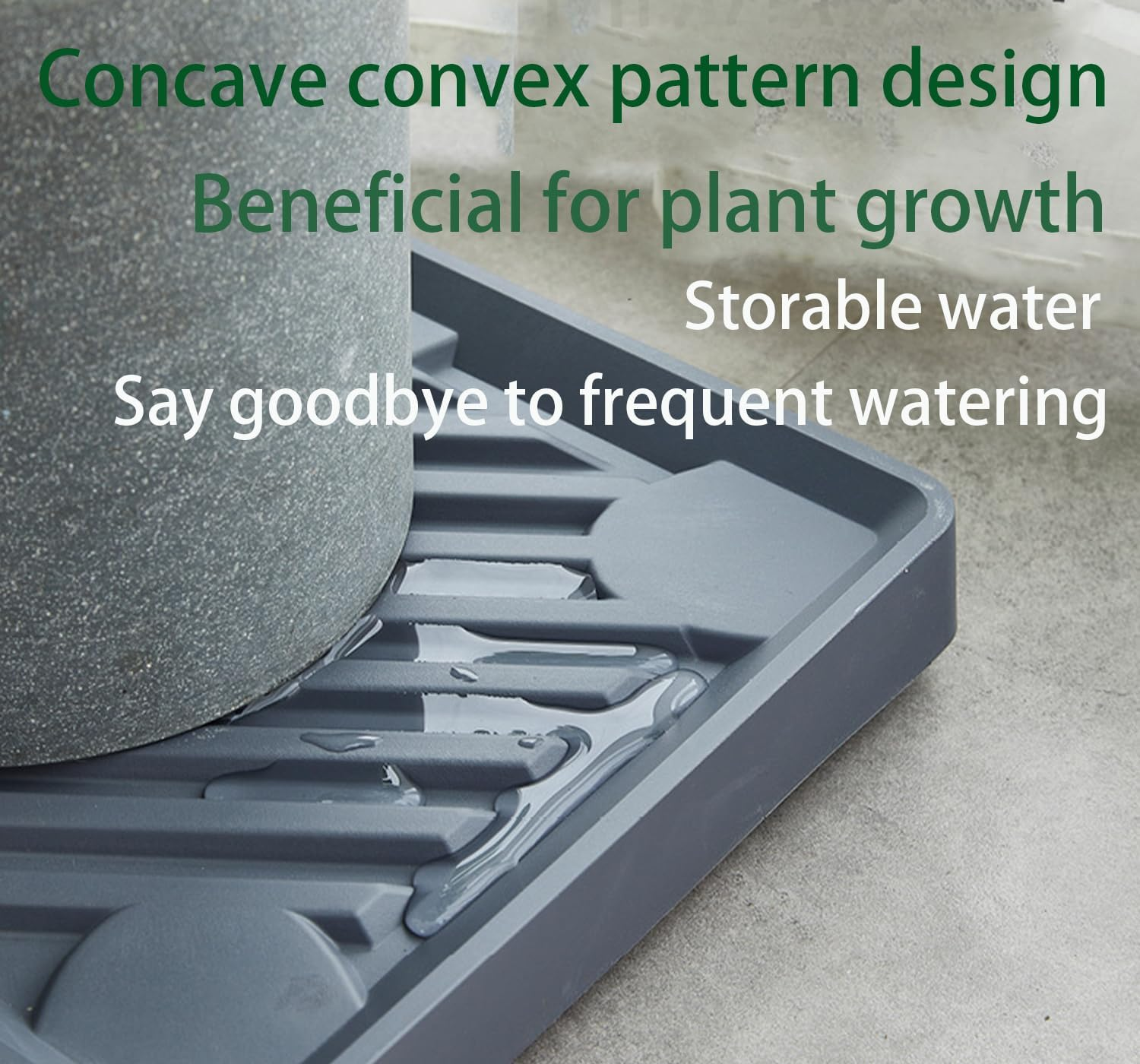 2PCS Square Plant Caddy with Hidden Wheels, Heavy Duty Plant Caddy with Wheels Plant Dolly, Pot Base for Plants Indoor Outdoor, Gray,Rolling Plant Stand with Wheels,Plant Pot Trolley, 9.96 Inches image number 3