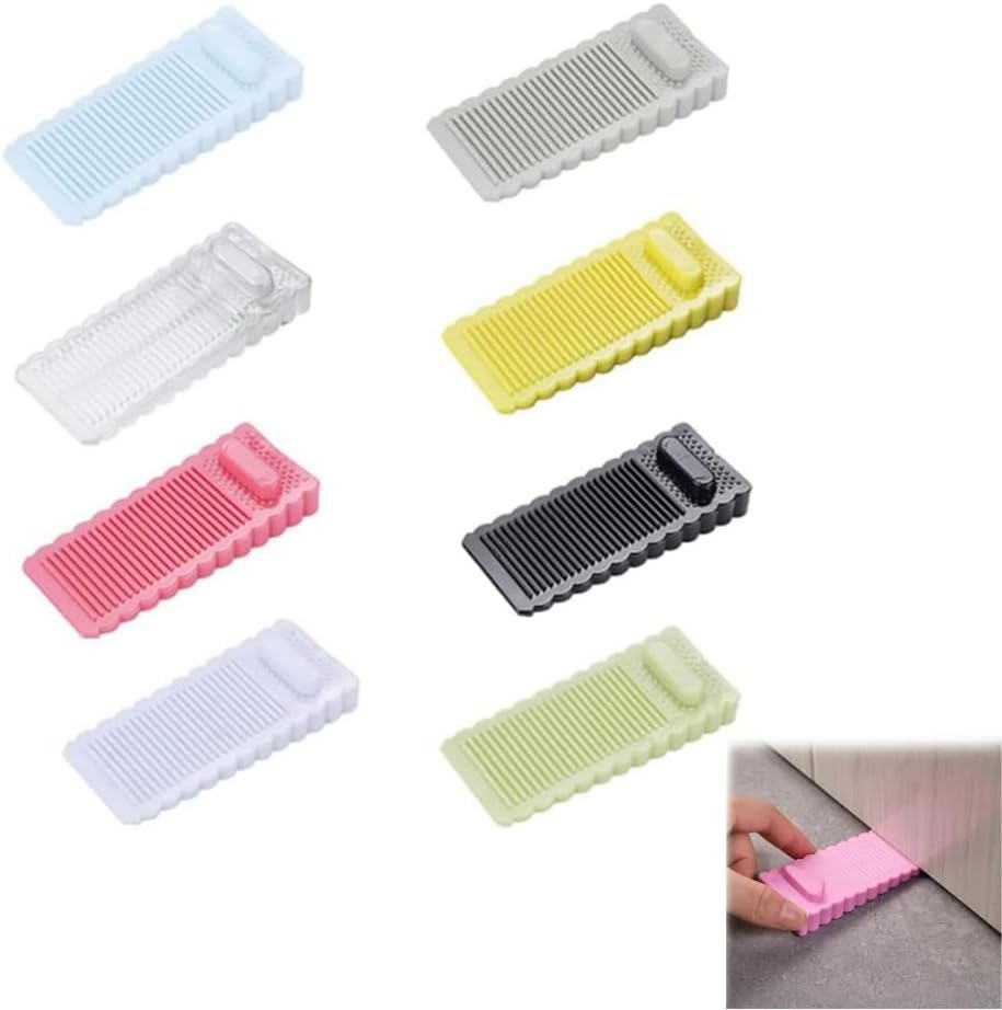 8PCS Rubber Door Stoppers, Heavy Duty Rubber Door Wedge Height Adjustable,No-Slip Doorstop Door Stoppers Floor Suitable for Bottom of Door image number 4
