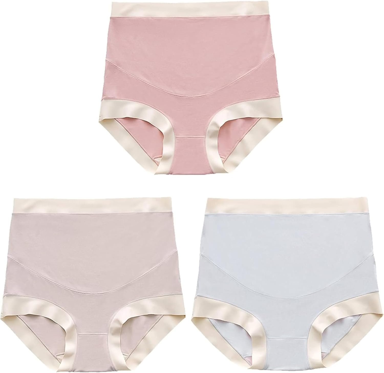 Maternity Underwear over Bump High Waist Soft Absorbent Modal Pregnancy Panties for Women - 3 Pack image number 2