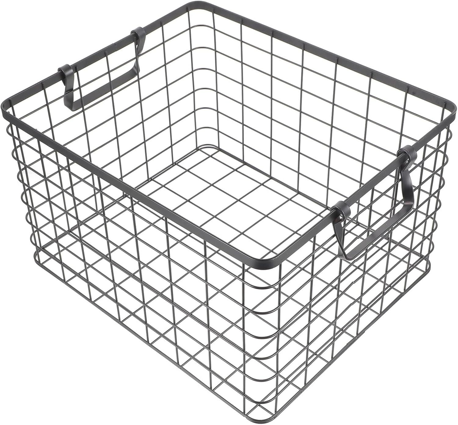 Gadpiparty Large Rustic Firewood Storage Basket with Foldable Handle Non-Slip Iron Log Carrier for Outdoor and Indoor Wood Organization Weather-Resistant Firewood Organizer Medium Gold image number 2