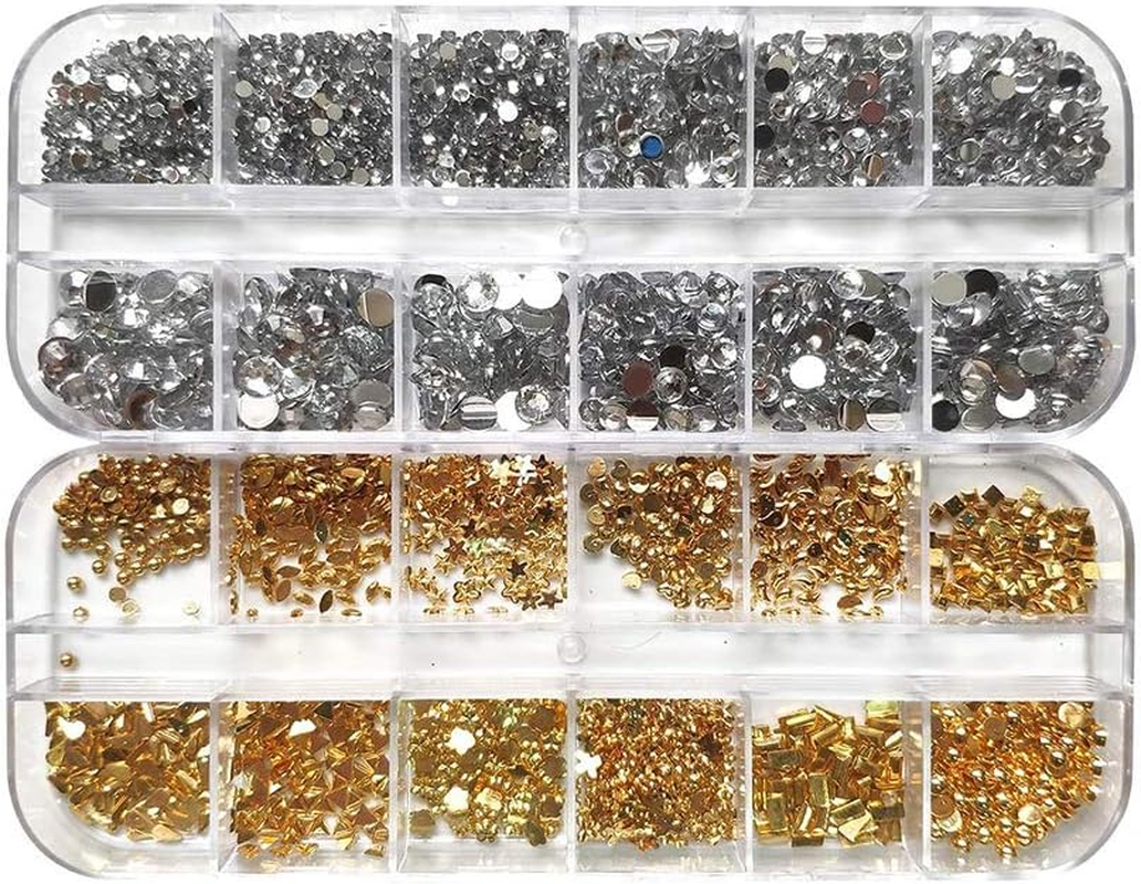 5 Boxes Nail Art Rhinestones Diamond Stone Rhinestones Face Decoration Gems Crystals Rhinestone Horse Eye Stone Nail