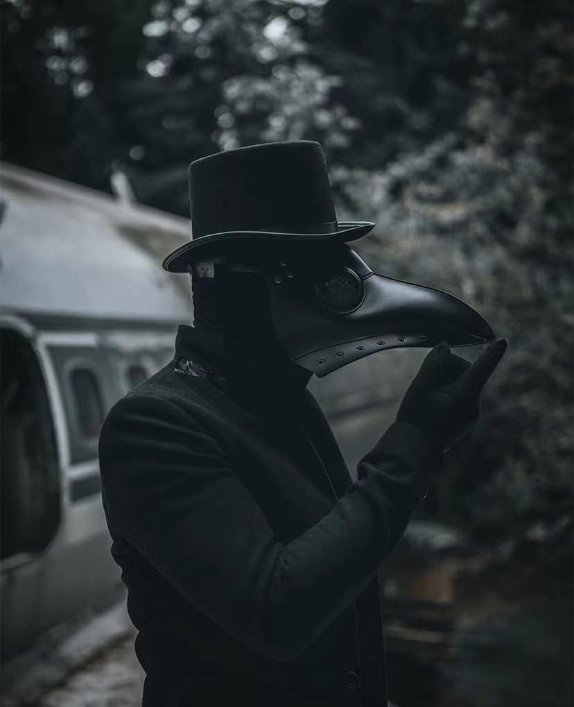 Raxwalker Plague Doctor Bird Mask Long Nose Beak Cosplay Steampunk Halloween Costume Props image number 4