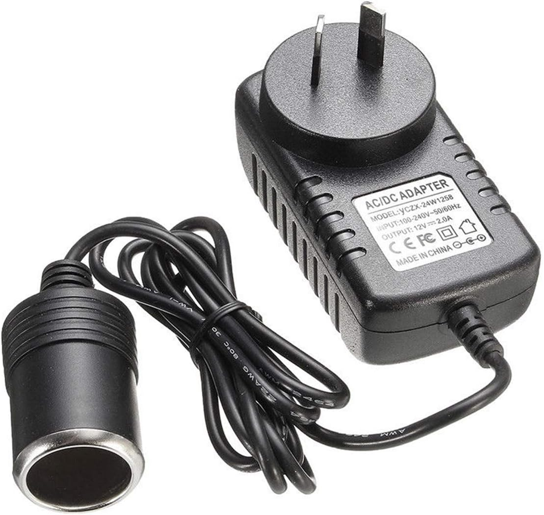 【AU Stock】 Power Inverters - BW AC to DC Power Socket Adapter Converter, 100~240V Mains to 12V Cigarette Lighter Socket Power Adapter Charger, Household Cigarette Lighter image number 1