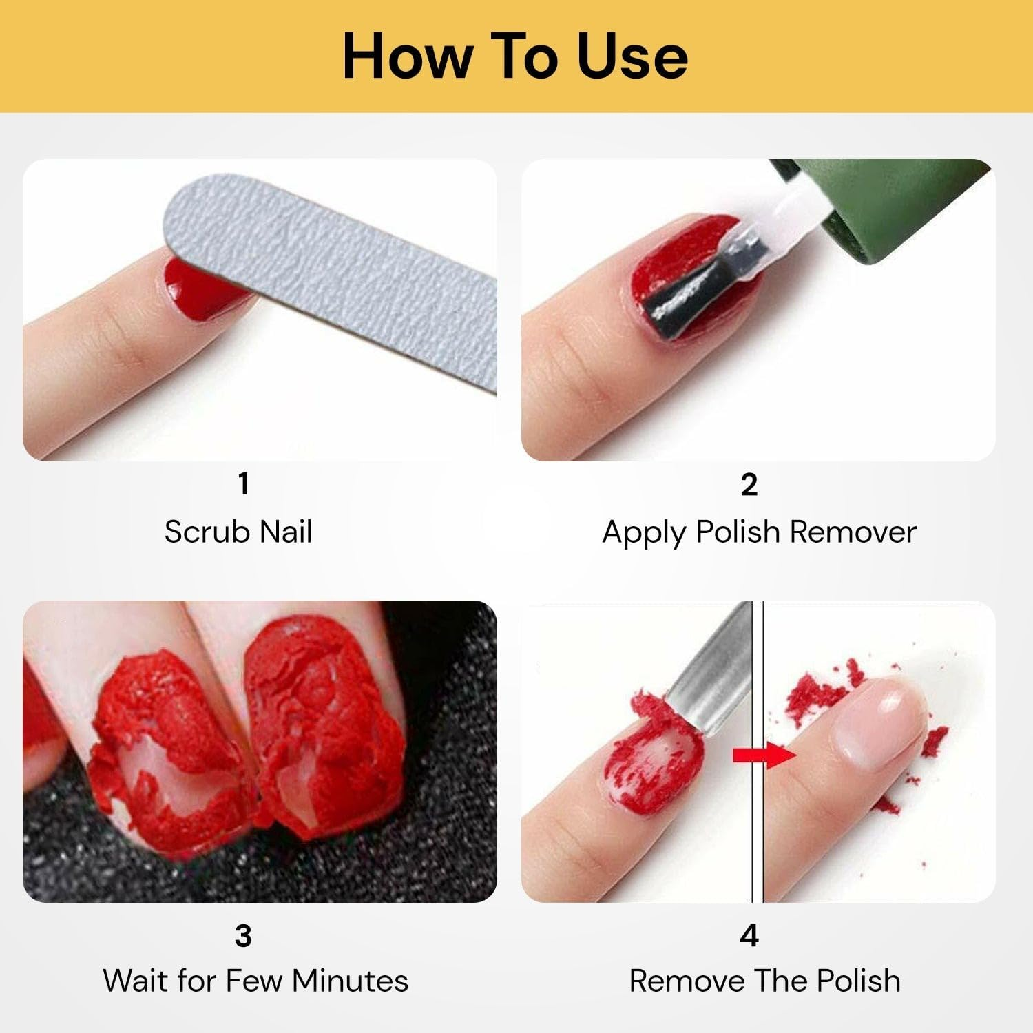 EZONEDEAL Magic Soak-Off Gel Nail Polish Remover 15Ml Professional Remover Nail Polish Delete Primer Acrylic Clean Degreaser for Nail Art Lacquer in 3-5 Minutes Easily and Quickly No Hurt Your Nails (2 Pcs) image number 3