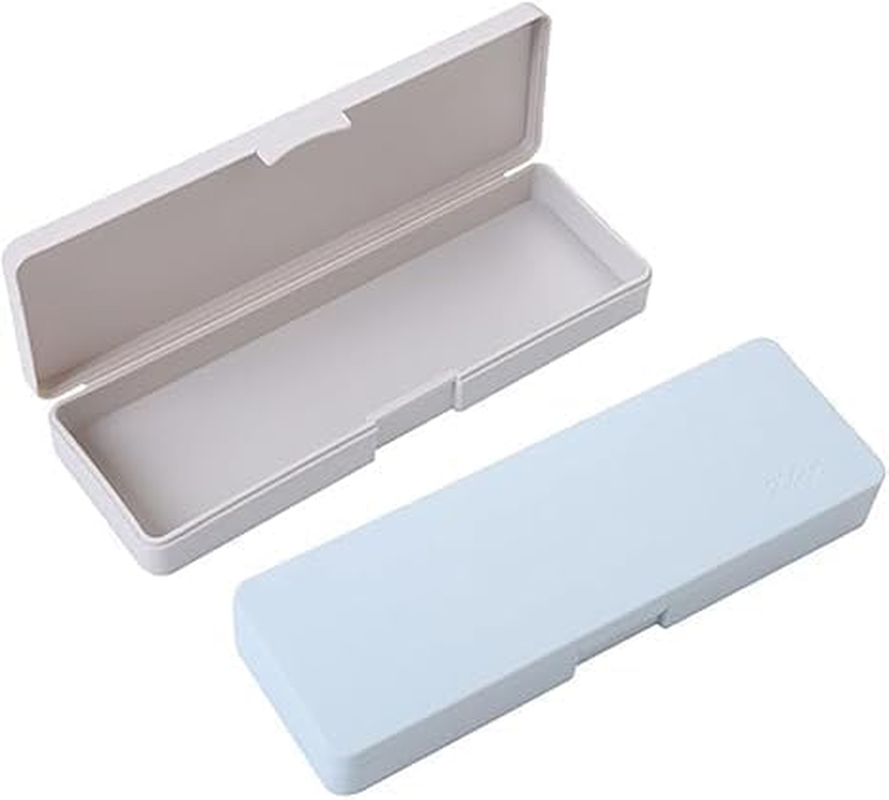 Pencil Box - 4 Pack Plastic Pencil Boxes with Snap Tight Lid, Stackable Design, Office Supplies Organizer image number 2