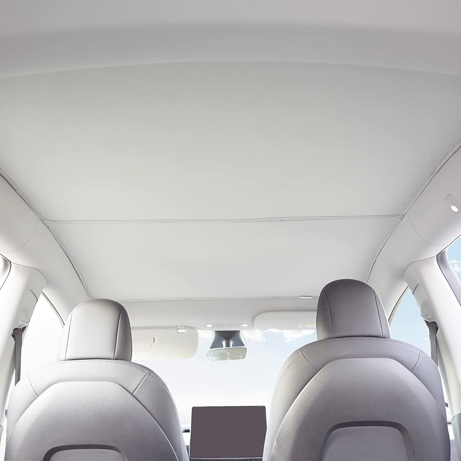 Model Y Sunshade Roof UV Rays Block Accessory, No Gaps, No Sagging Foldable Heat Insulation Glass Roof Sun Shade Sunroof Cover for Model Y 2025-2021 (Not for New Model Y Juniper) image number 4