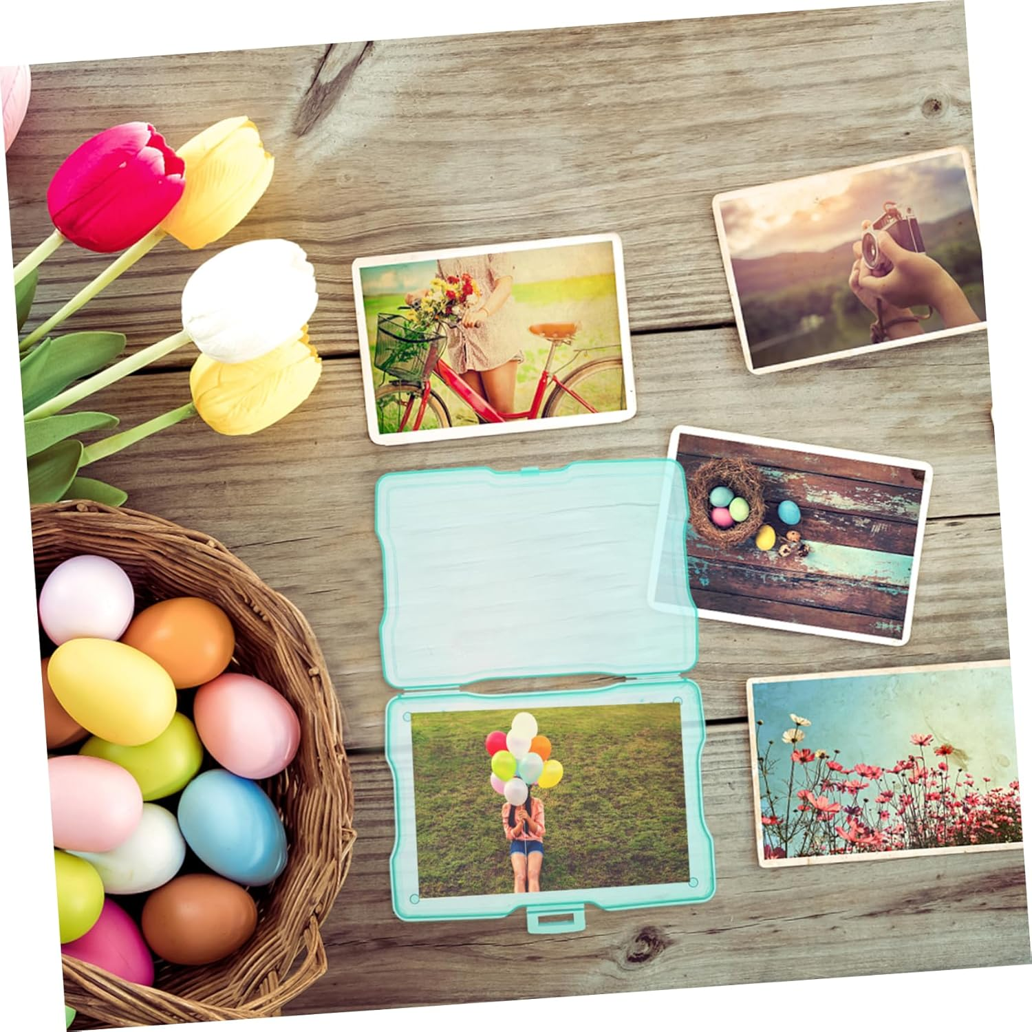 4X6 Inch Photo Storage Box and Organizer Case for Photos and Cards Colorful Single Piece Container Suitable for Craft Supplies and Home Organization in Australia image number 1