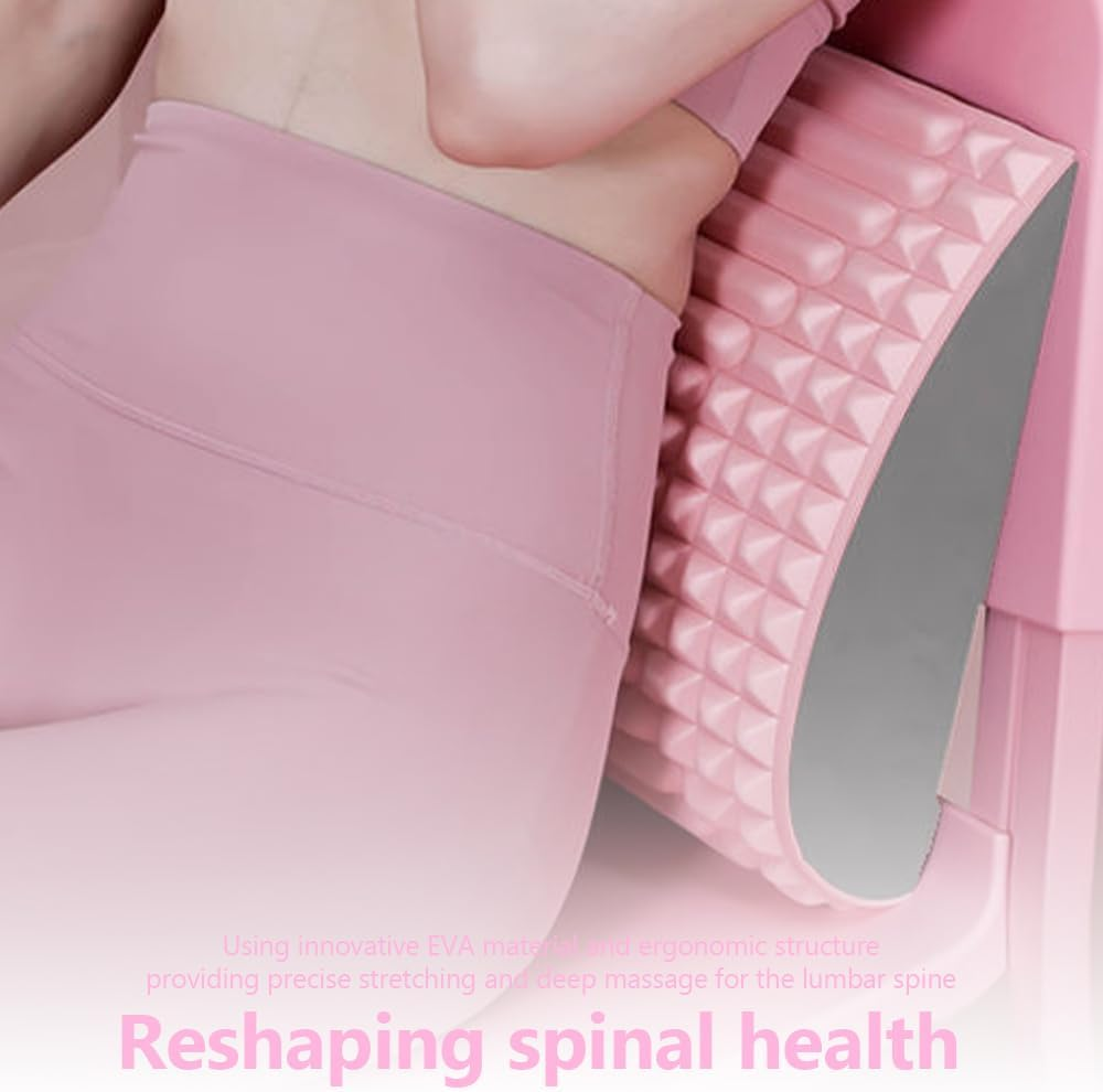MOTRAIN Stretching Spine Relaxation Cushion with Durable Material, Yoga Lumbar Support Pillow, Thickened Massage Yoga Block for Back Pain Relief, Fitness and Exercise Aid image number 4